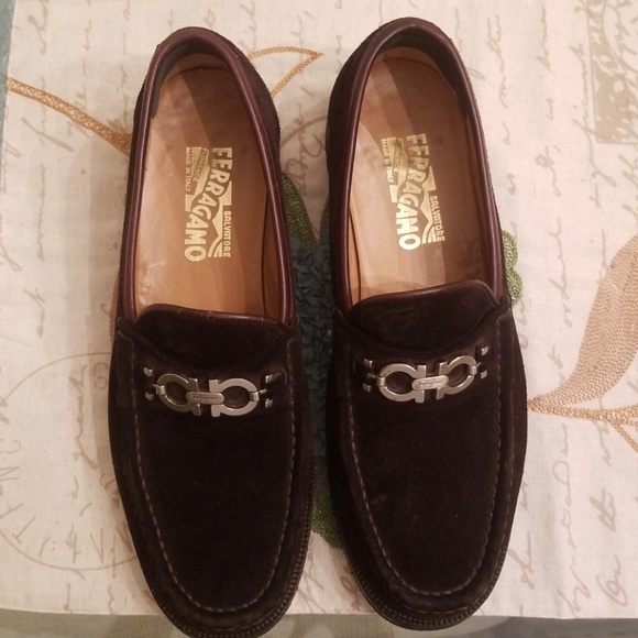 Salvatore Ferragamo Brown Loafers - Picture 1 of 5